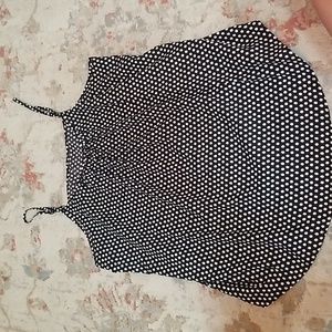 Polka-dot Scoop Waist Tank